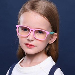 Kursan Kids Blue Light Blocking Glasses Pink and Mint Green